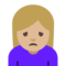 Person Frowning - Medium Light emoji on Google